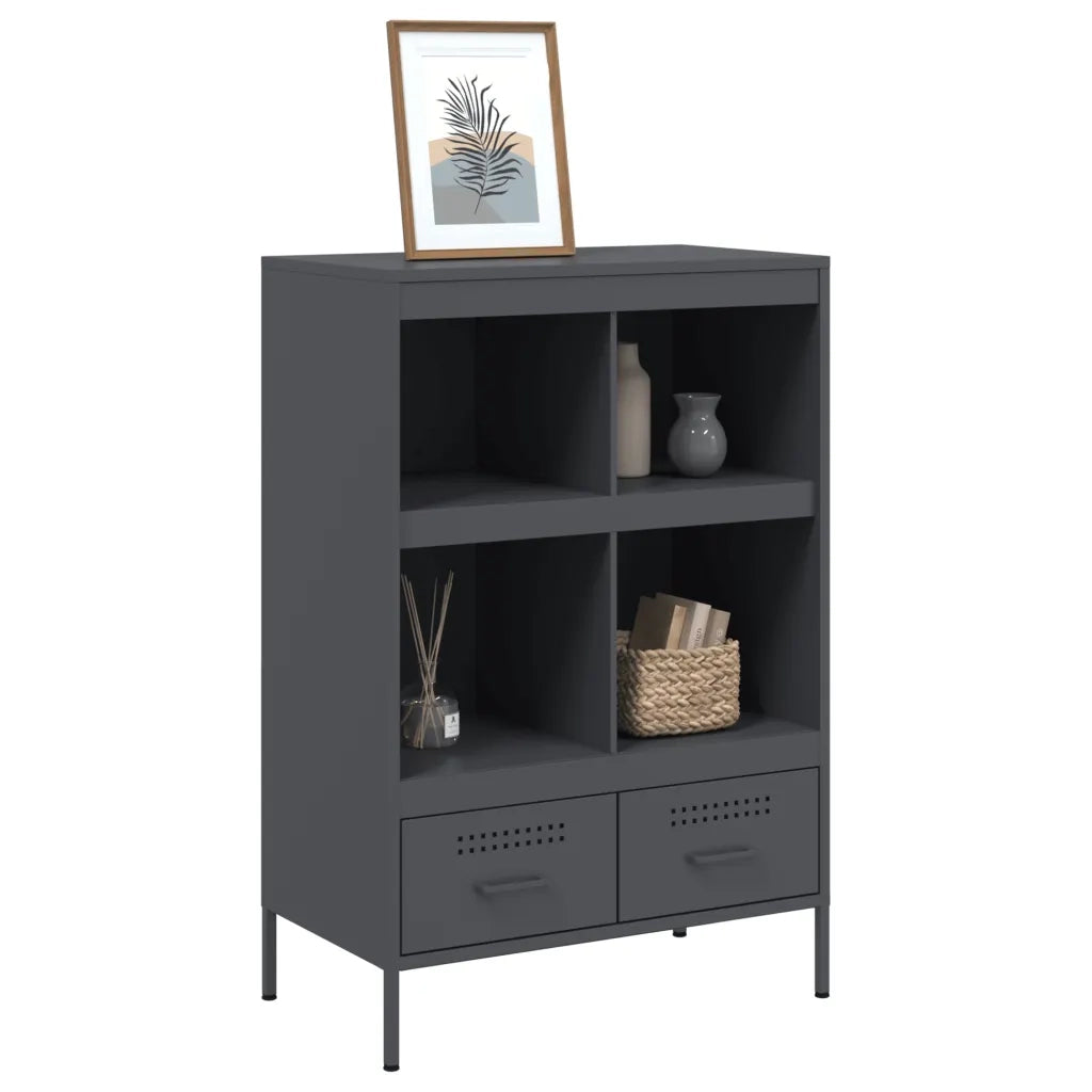 Credenza Antracite 68x39x101,5 cm Acciaio 843104
