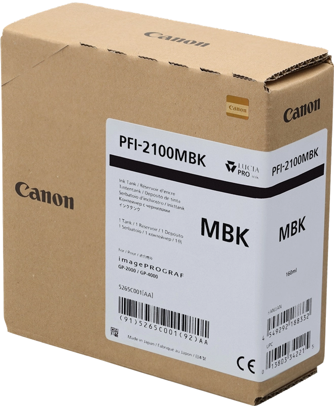 Canon Large Format Canon PFI-2100 cart. opaco nero 160 ml