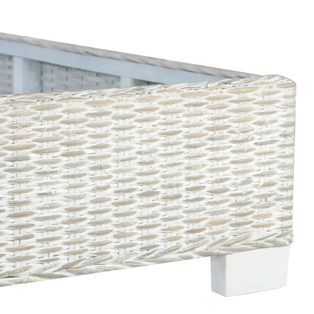 Giroletto senza Materasso Grigio Naturale Vero Rattan 180x200cm 283093