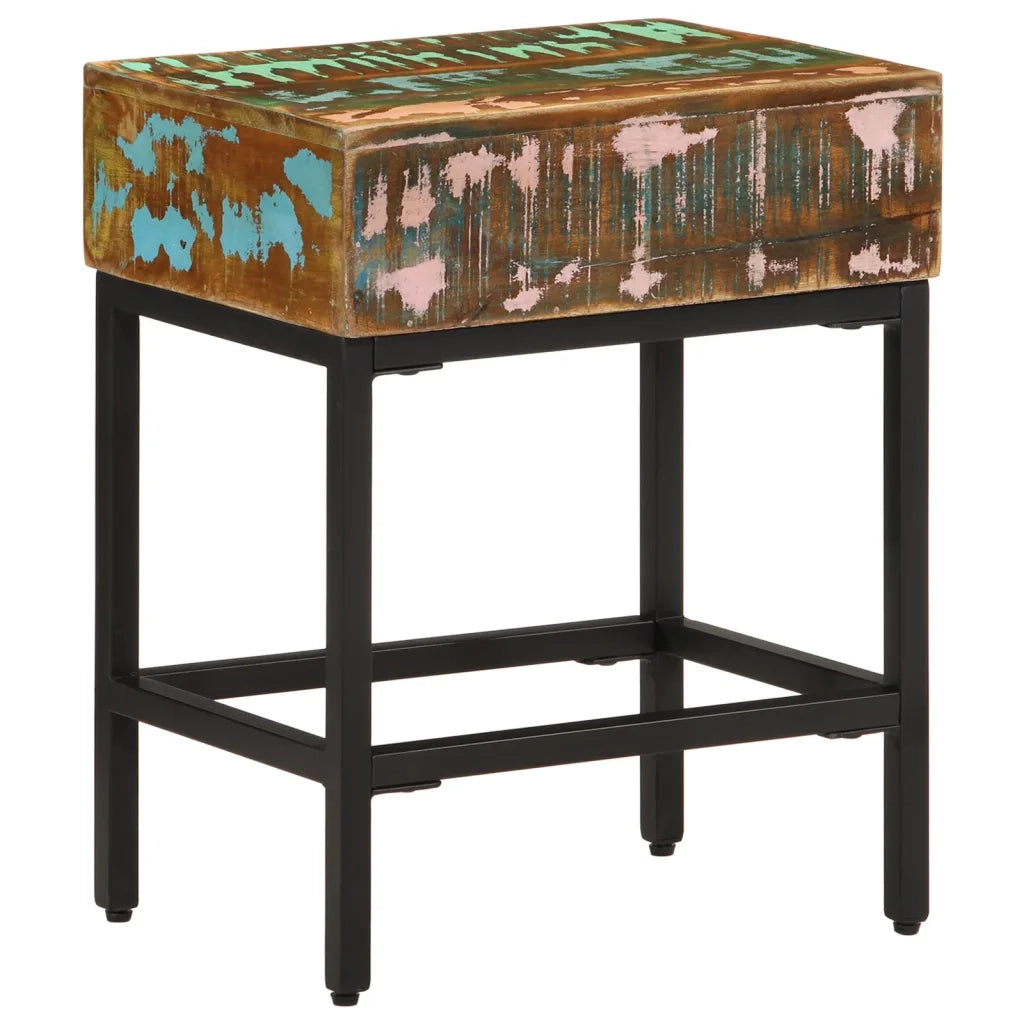 Tavolino 40x30x51 cm in Legno Massello di Recupero cod mxl 23689