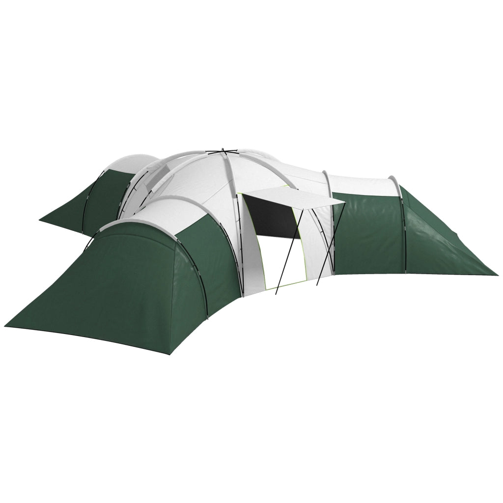 Tenda da campeggio 4 stanze per 6-9 persone ¨C zephmum ¨C Verde 615x615x225 cm