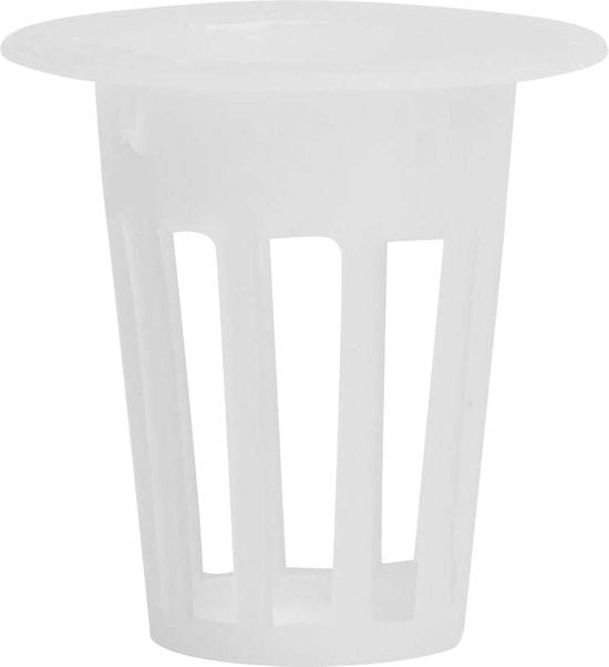 Set di 100 cestini per piante idroponiche in materiale PP, resistente e duraturo per la coltivazione idroponica di verdure senza terra, miglioramento della sopravvivenza.