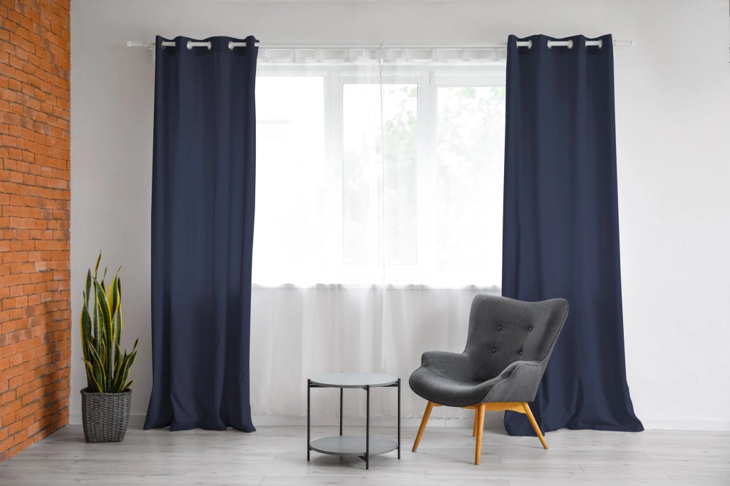 Tenda Semioscurante 140 x 290 Cm Moderne Con Occhielli  Blunotte - 1 Tenda