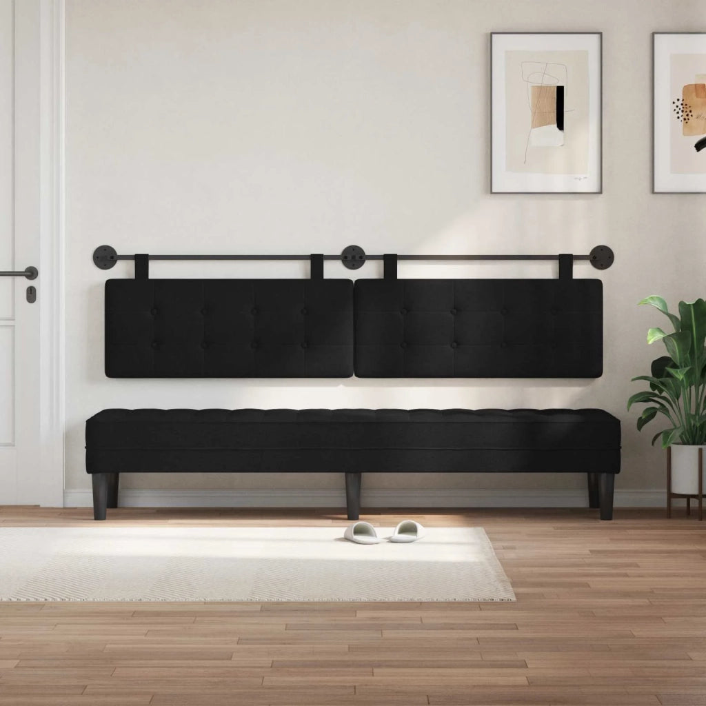 Testiera sospesa Nero Tessuto