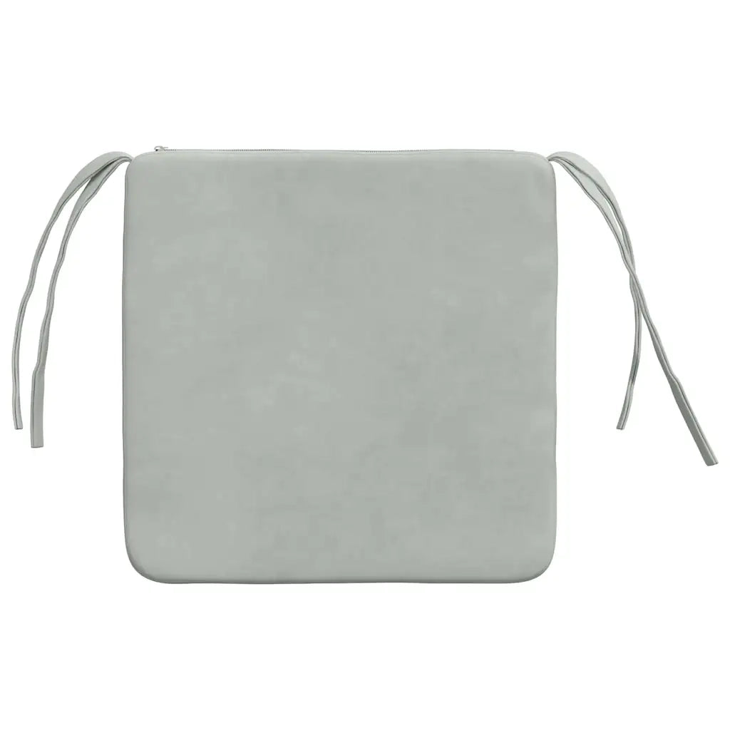 Cuscini per Seduta 4 pcs Grigio chiaro 40 x 40 x 3 cm Velluto
