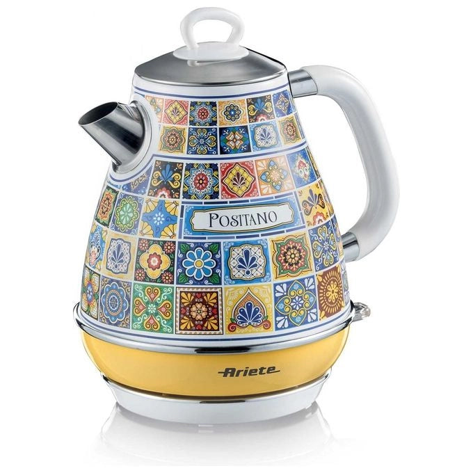 Ariete 2869 Bollitore Positano, Bollitore Elettrico, 1,7L, Infusi, the, tisane, Base cordless, Autospegnimento