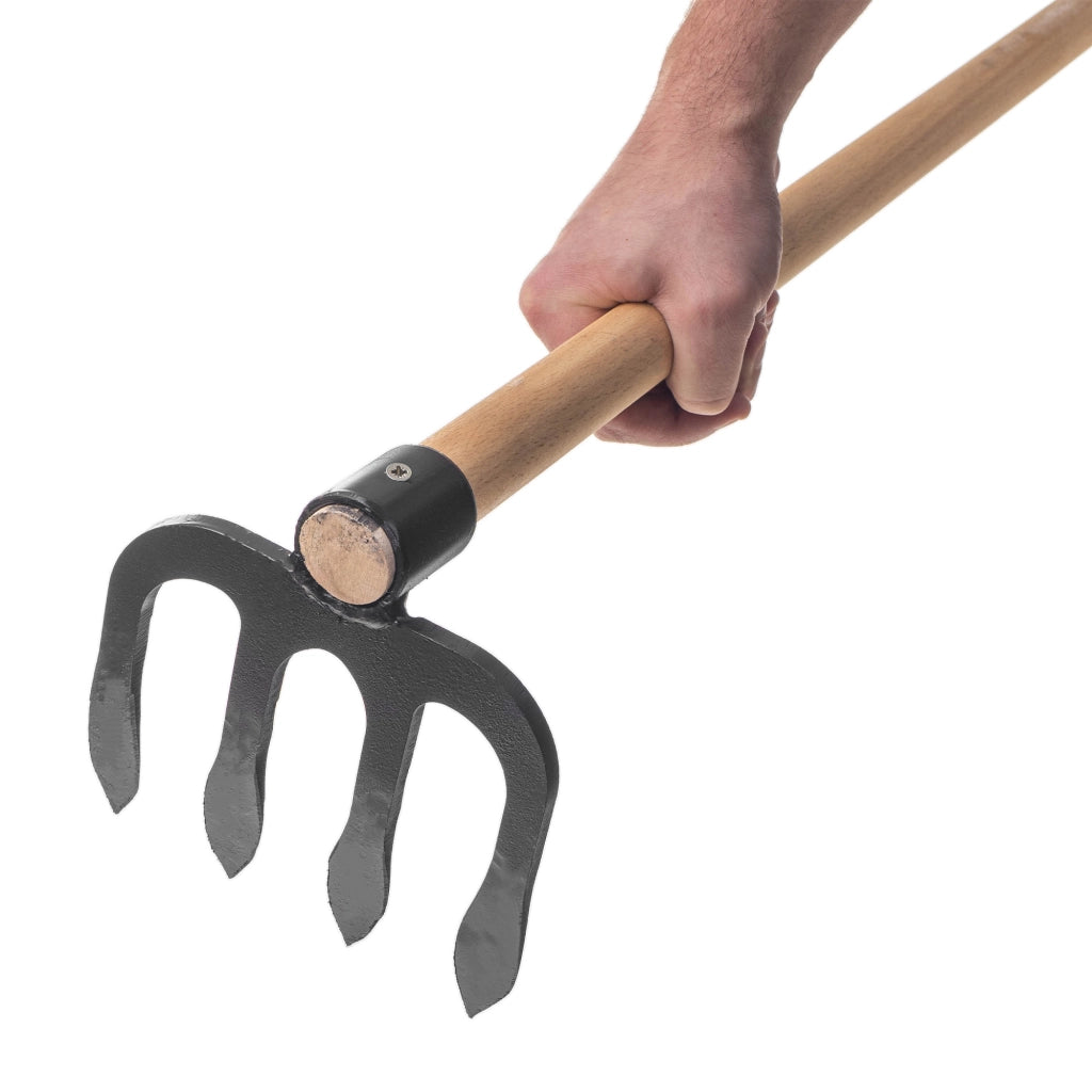 Zappa da giardino forgiata KADAX da 17 cm per diserbo con manico in acciaio di alta qualità