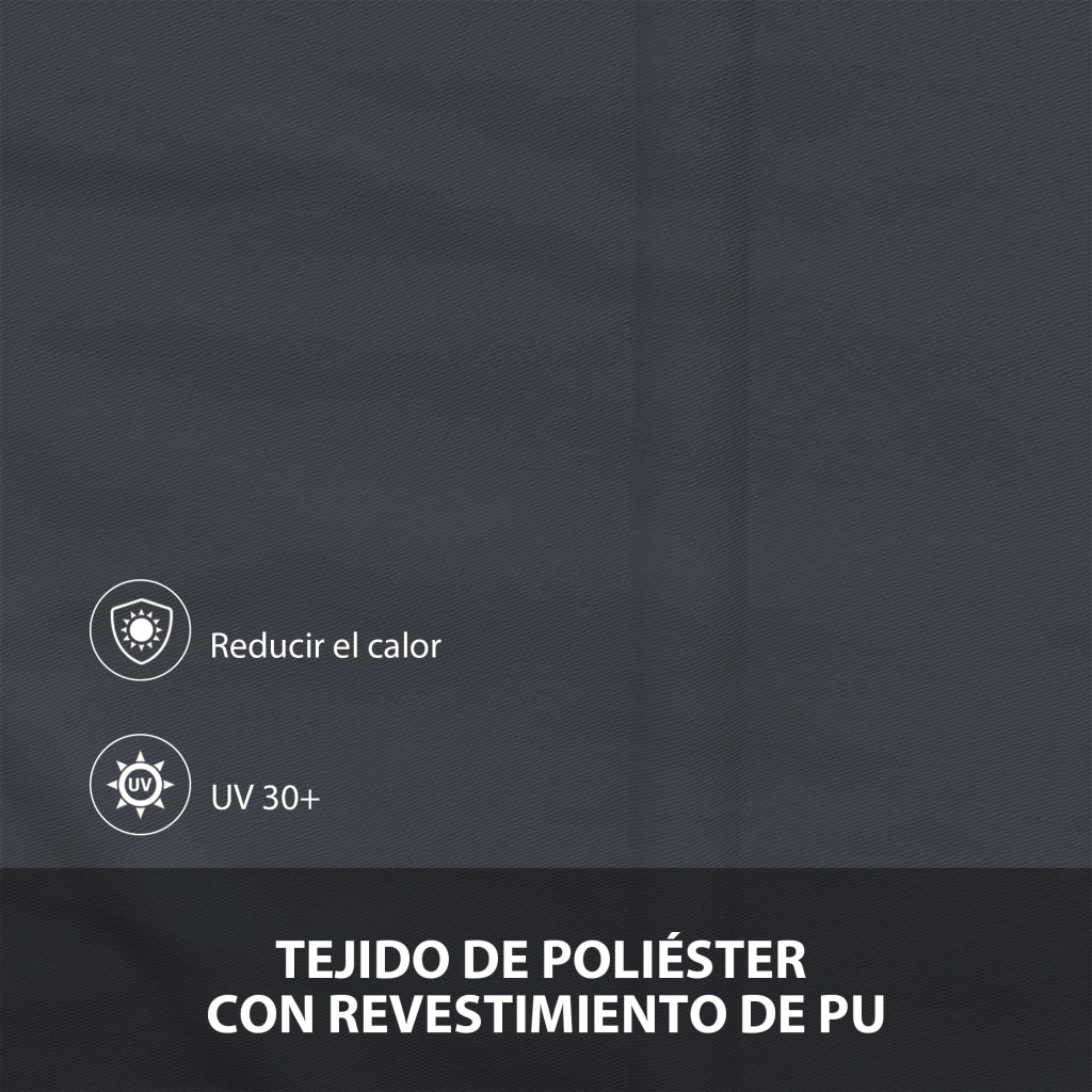 Toldo Retraibile Esterno in Alluminio ¨C zephmum ¨C Grigio Scuro 150x120 cm