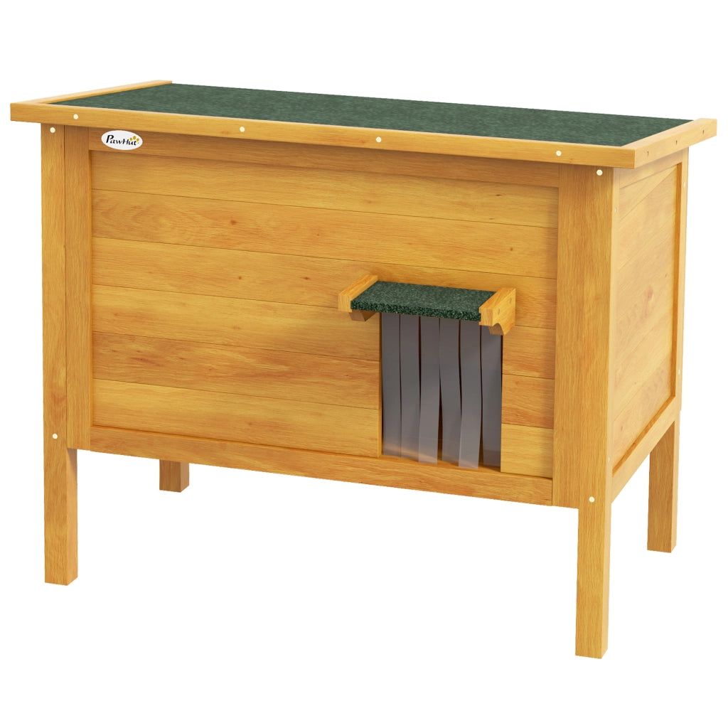 Casetta per Gatti da Esterno in Legno ¨C zephmum ¨C 85x50x68.5 cm Verde Naturale