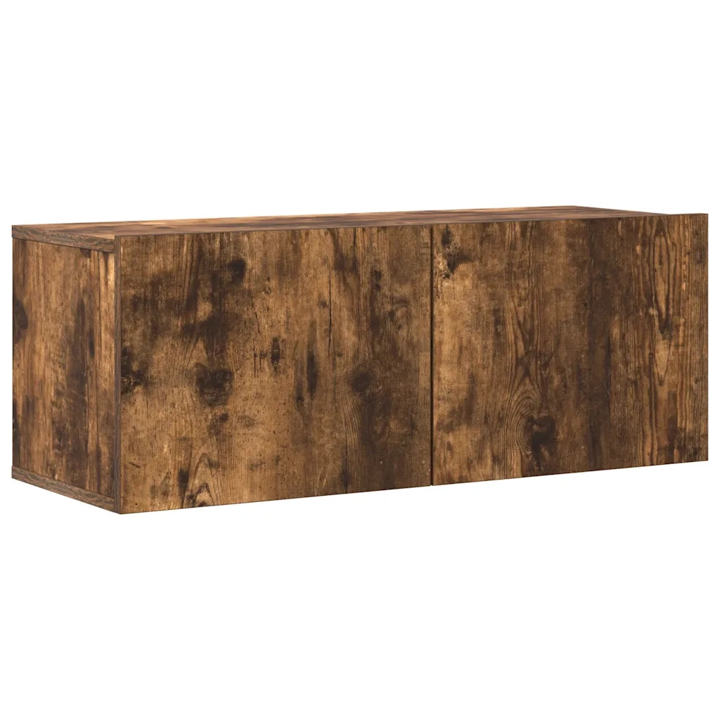Set di Mobili Porta TV 4 pz Rovere Fumo in Legno Multistrato 3114643