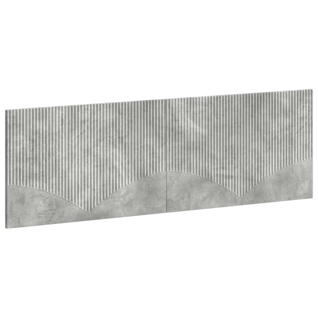 Testiera da Muro HOORN Grigio Cemento Legno ingegnerizzato 897388