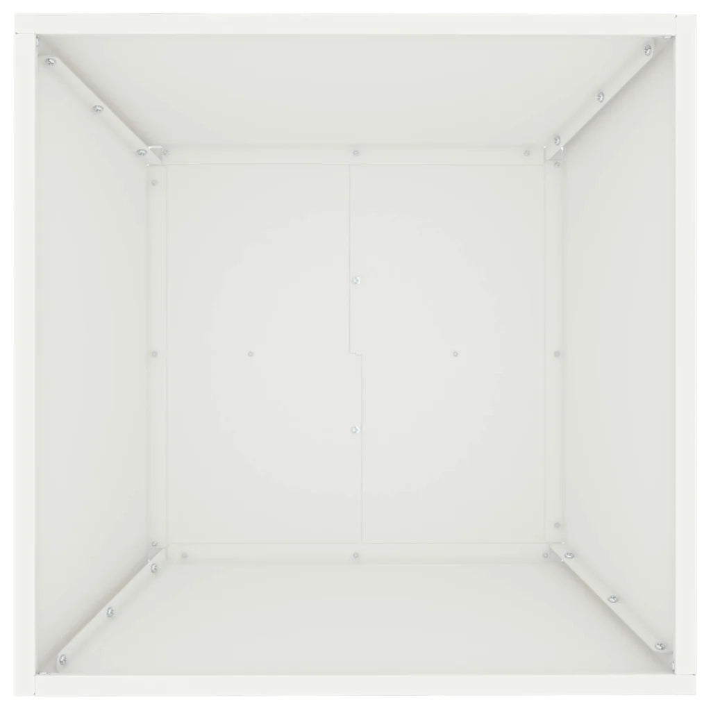 Fioriere | Cassetta per fiori | Vaso da giardino Bianco 50 x 50 x 15 cm