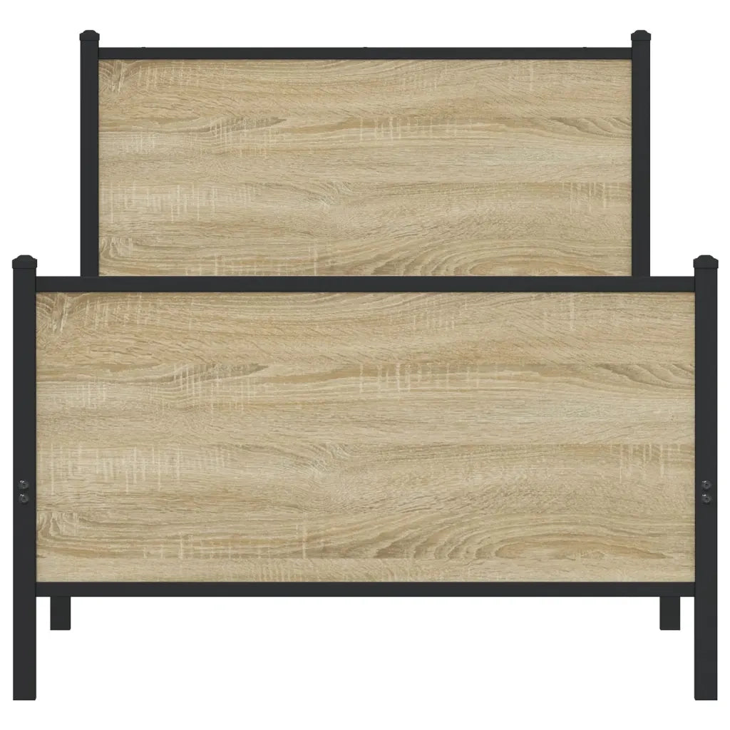 Giroletto senza Materasso in Metallo-Struttura Letto Rovere Sonoma 80x200 cm 995574