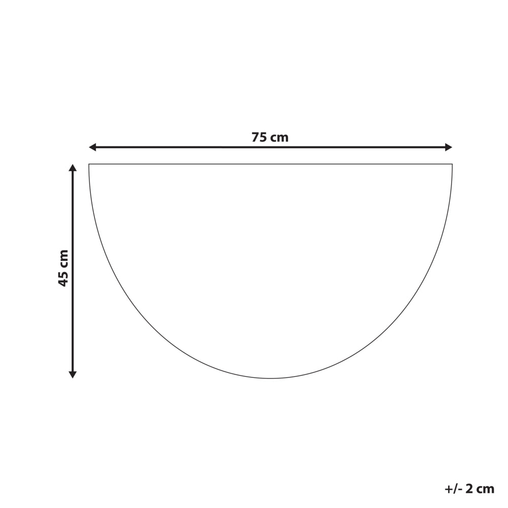 Zerbino in fibra di cocco naturale con fondo in PVC e gomma antiscivolo 45 x 75 cm, rotondo e moderno, per la decorazione di ambienti interni