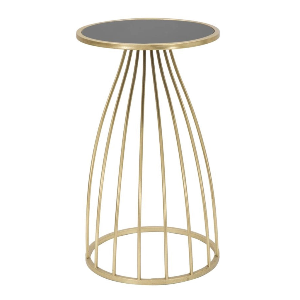Tavolino VKH548, Oro, Metallo, 35x35x60 cm