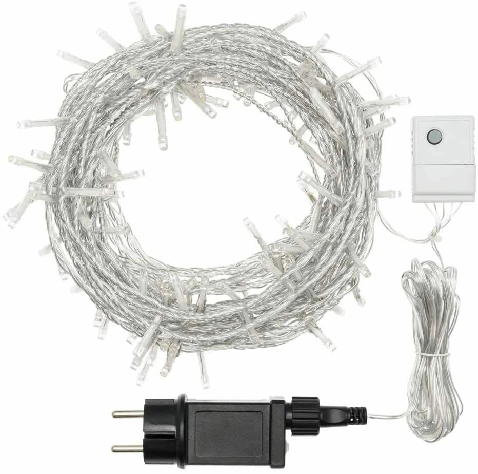 Luci di Natale tenda luminosa natalizia esterno 480 led luce bianca 6x1.2 Metri