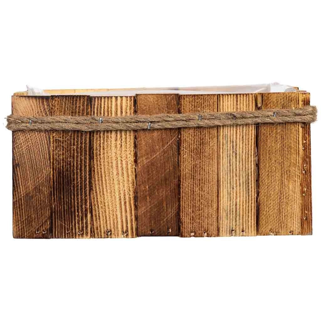 Cesto rettangolare in legno 21x15x10h cm