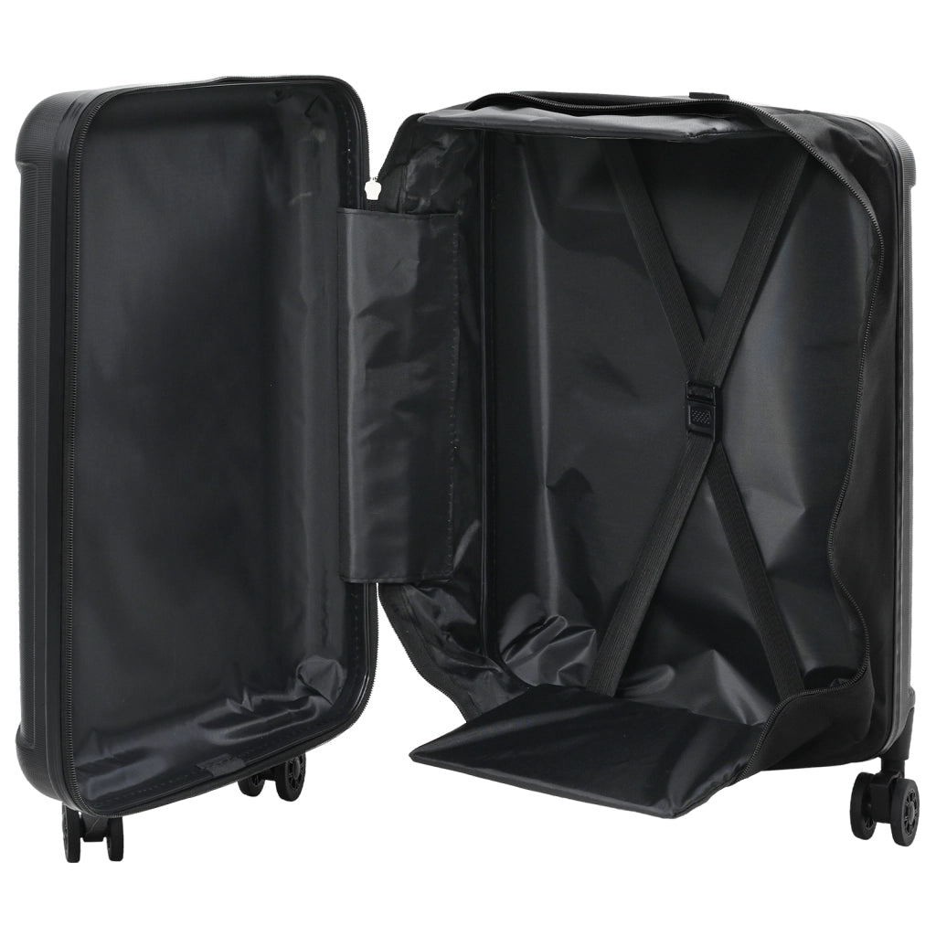 Valigia Pieghevole Rigida 24'Nera 43x27x66 cm ABS