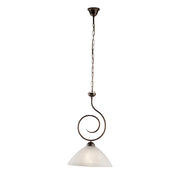 Lampadario Rustico Milly 1 Luce Marrone e Bianco LuceArt Classic