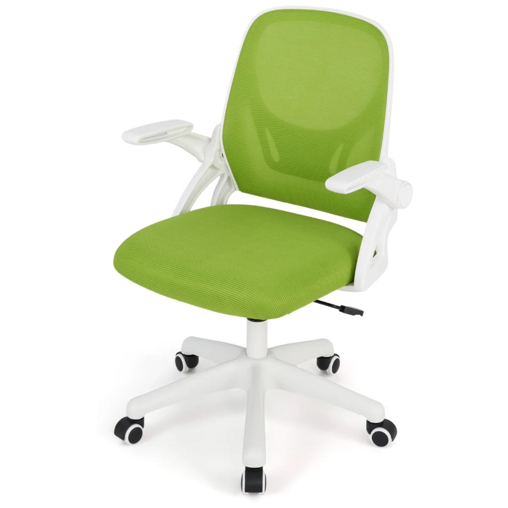 Sedia da ufficio ergonomica 63 x 63 x 92-100 cm comfort ottimale con braccioli pieghevoli design moderno in verde PP 20_0011098