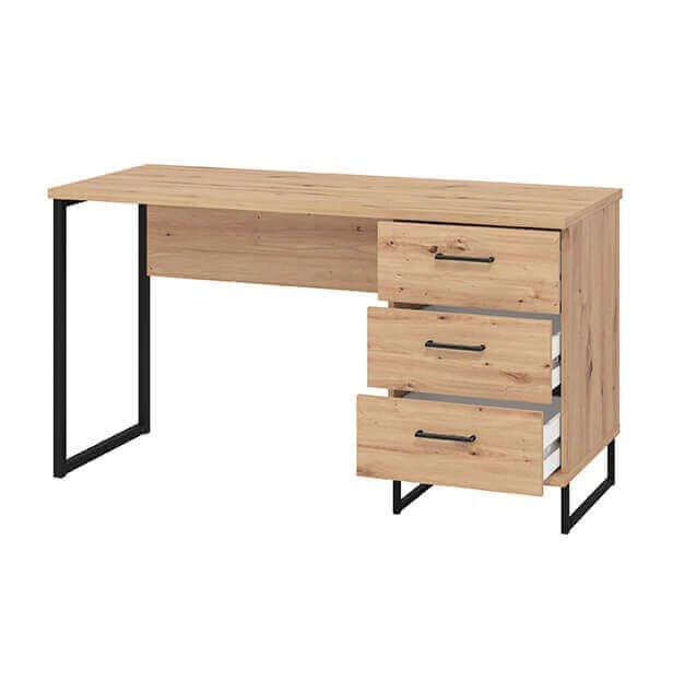 scrivania moderna con 3 cassetti cm 137 5x56x75 h - ZENWOOD