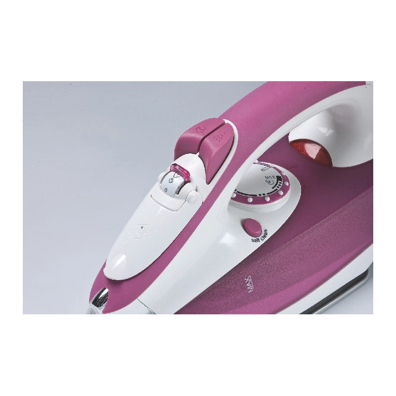 Ferro da stiro - Piastra in Acciaio Inox - Serbatoio 280ml - 2200W - Rosa