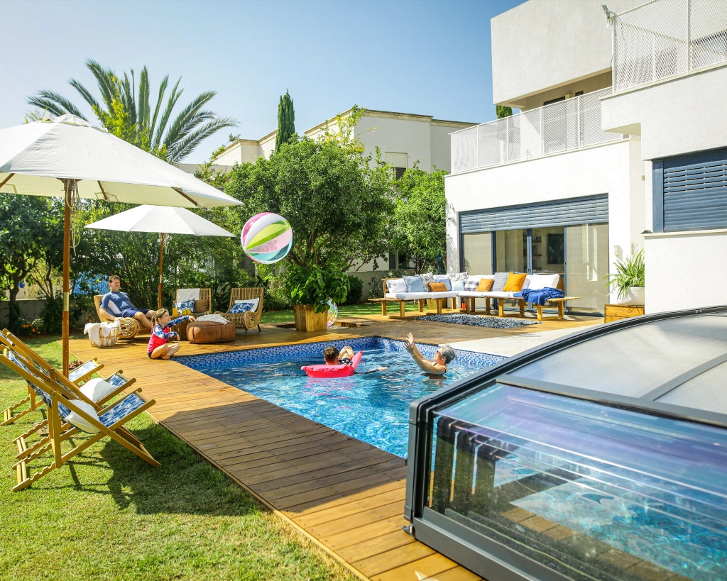 Canopia Majorca CoPertura Telescopica de Policarbonato & Alluminio Per Piscina 8X4 m