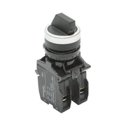 Selettore nero a 3 posizioni 2NO, 10A/600V AC, 1A/250V DC LA42 Breckner Germany