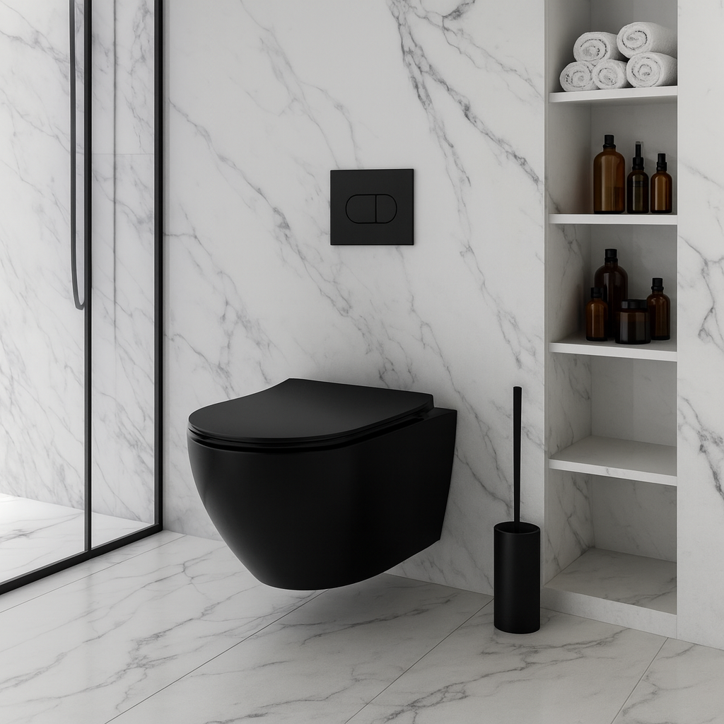 Vaso Wc Sospeso Rea Carlo Mini Tornado Nf Black Matt