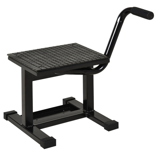 Cavalletto Alzamoto max 150kg con Superficie in Gomma e Manovella 48x34x43 cm in Acciaio Nero