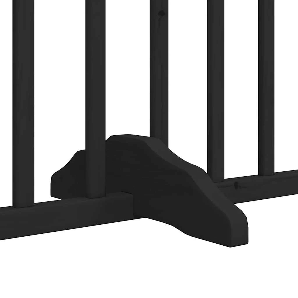 Cancelletto di sicurezza per cani e animali domestici porta in legno di pioppo nero a 4 pannelli 02_0023351