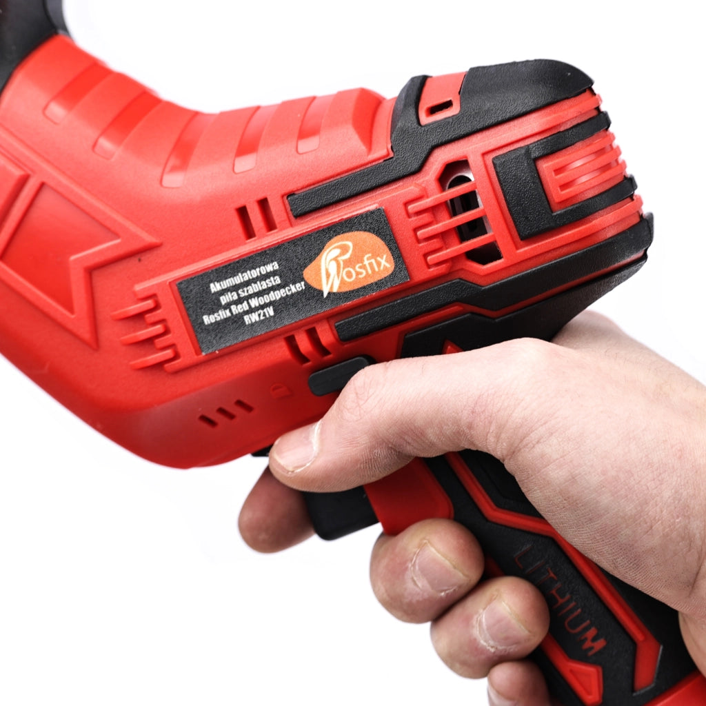 Sega a Gattuccio a Batteria Rosfix Red Woodpecker RW21V – 21V, 2x Batterie Max Lithium, Caricatore Rapido, Valigetta
