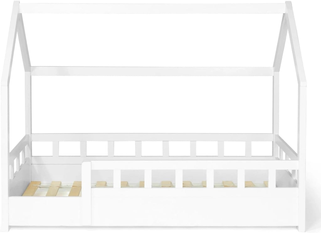 Letto a capanna per bambini 80 x 160 CM NEREE bianco con struttura letta e sponde