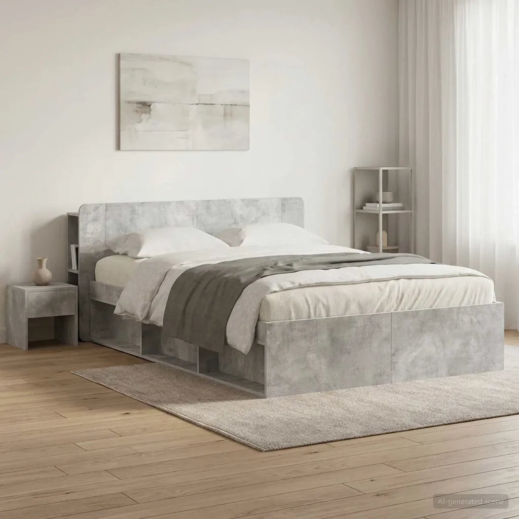 Testata del letto Grigio Cemento Legno ingegnerizzato