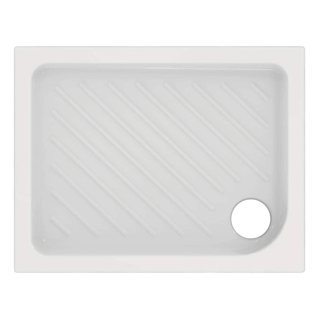 PIATTO DOCCIA RETTANGOLARE IN CERAMICA MODELLO GEMMA 2  H.7 - CM  80X100  - CEI