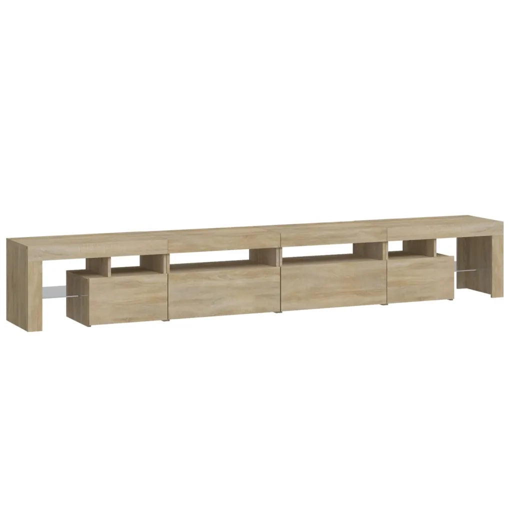 Mobile Porta TV con Luci LED Rovere Sonoma 260x36,5x40 cm 3152820
