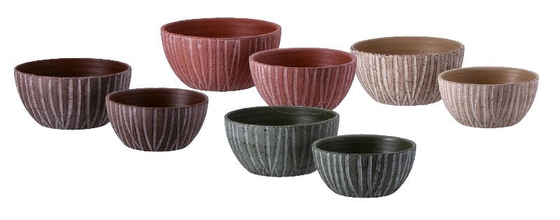 Set 2 Vasi Caspo' Decorativi in Ceramica Candy 23 + 28 cm 4 Colori