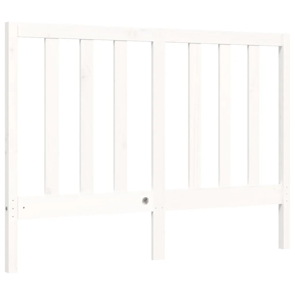 Letto senza Materasso-Struttura Letto Bianco 140x190 cm Legno Massello di Pino 567413