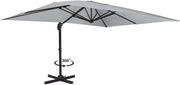 Ombrellone Calvi inclinabile a 360°, Grigio Chiaro 3x4 M con Copertura