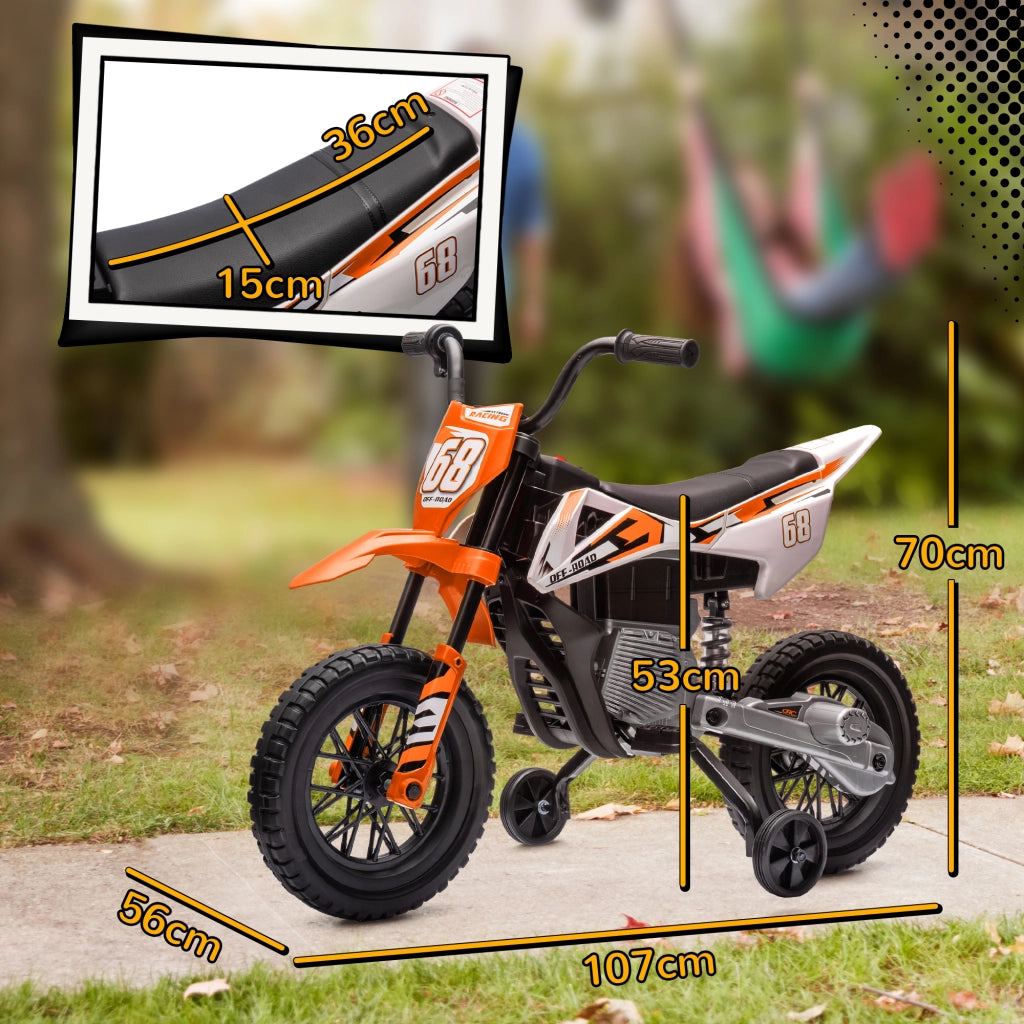 Motocicletta Elettrica per Bambini ¨C Zephmum ¨C 12V, Arancione