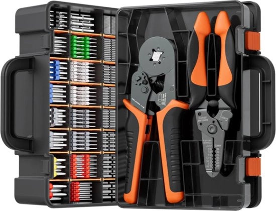 Set di 24 Chiavette a Crimp con Crimpatore - Strumento Professionale per la Crimpatura di Cavi Elettrici