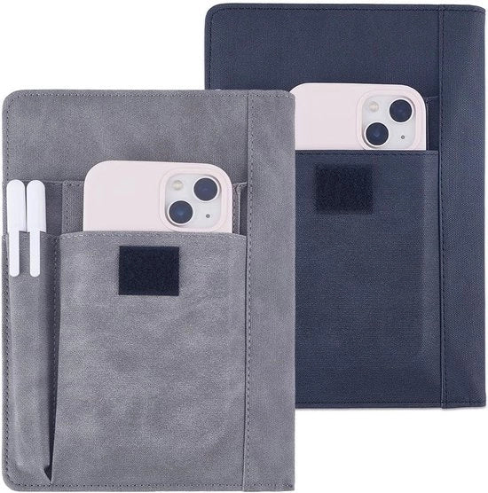 Waterdichte protezione per libri Mouw Grijs Zwart - Protezione per libri riparabile con tasche per penne - Regali per appassionati di libri