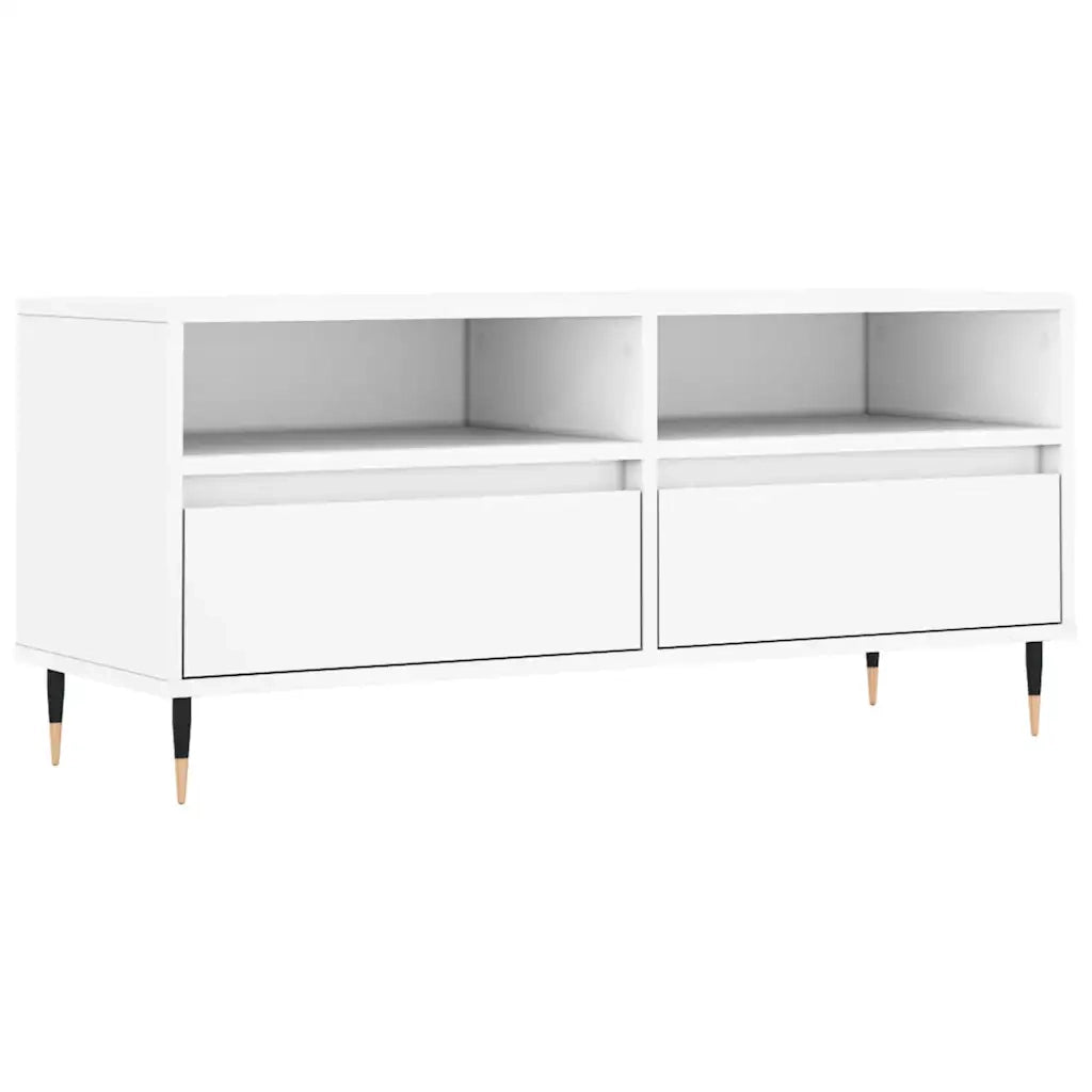 Mobile Porta TV-Mobile per TV-Credenza TV Bianco 100x34,5x44,5 cm in Legno Multistrato 724163