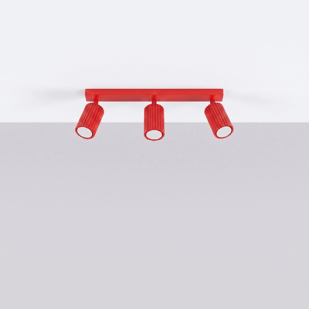 Plafoniera KARBON 3L rosso