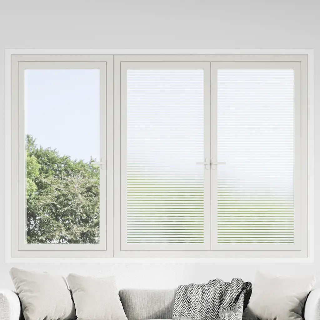 Pellicole per Finestre Design Smerigliato a Strisce in PVC CFW8535011