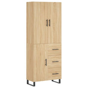 Buffet credenza cassettiera armadio mobile contenitore organizer cucina soggiorno salotto rovere Sonoma alto 69,5 x 34 x 180 cm legno ingegnerizzato marrone 02_0034179
