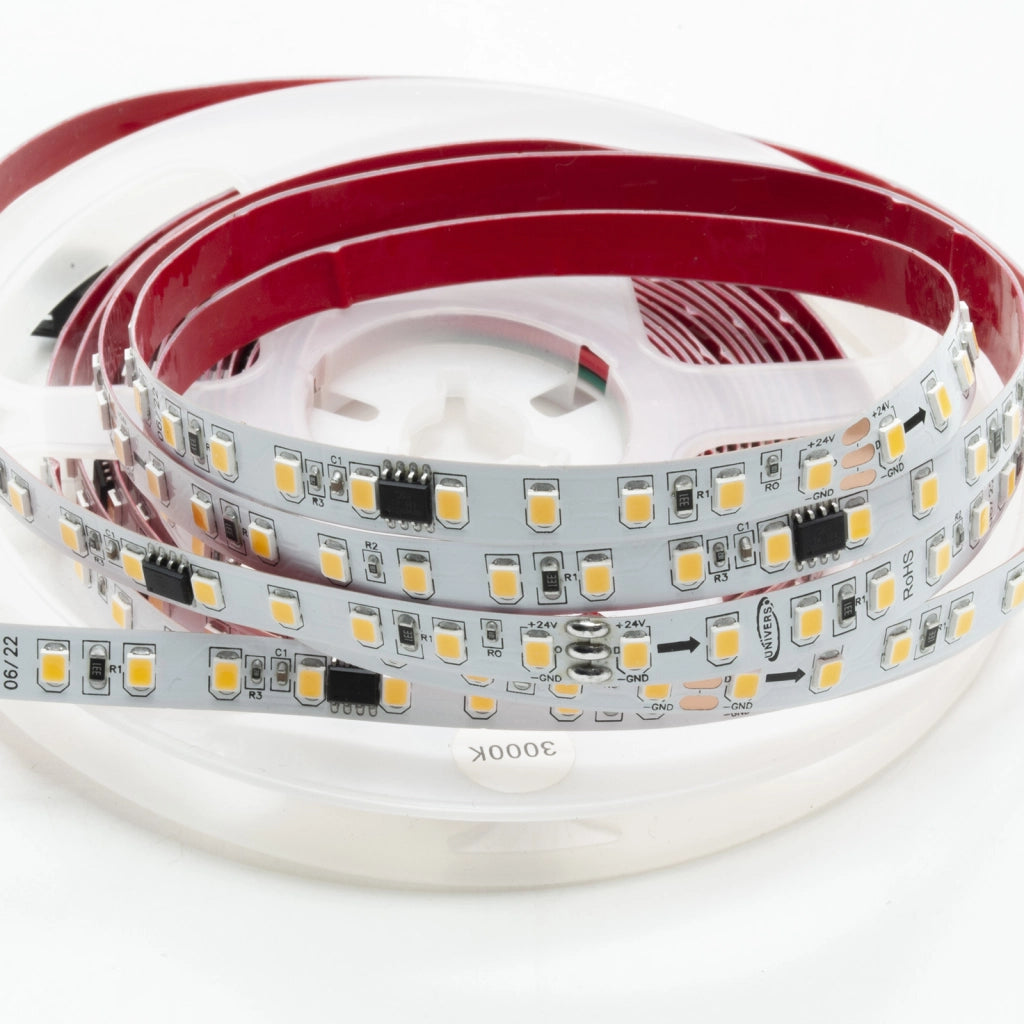 Striscia digitale 120 LED 61W 24V giochi effetti luce segnaletica con dimmer incluso flessibile adesiva 5 mt LUCE 6500K