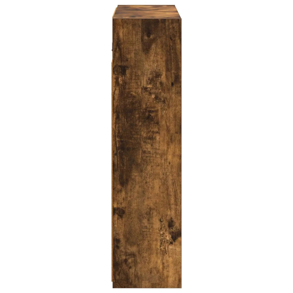 Mobiletto per specchio da bagno Rovere fumé 63,5 x 16 x 62,5 cm