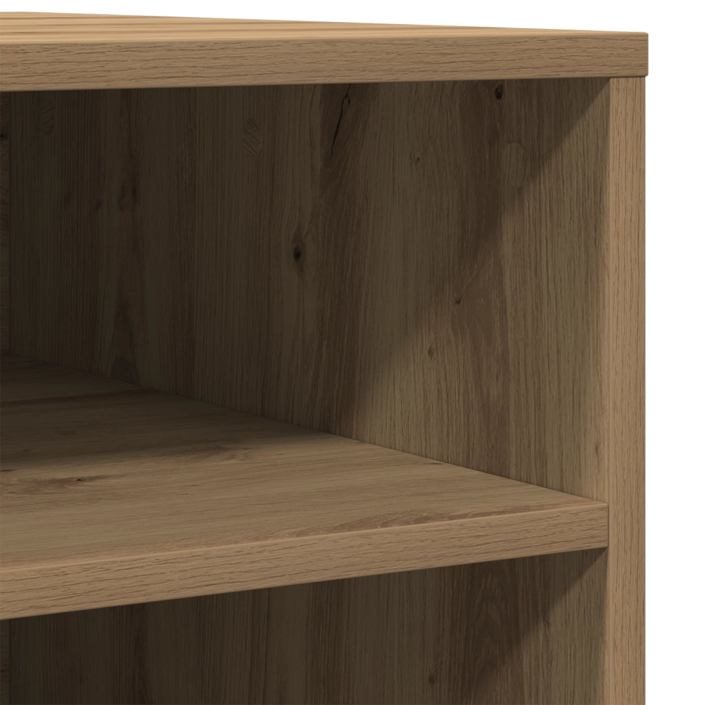 Supporto per Stampante con Ruote Rovere Artigianale 60x50x67 cm