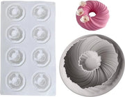 Fondant per Cupcake in Silicone con Forma di Torta al Cioccolato 3D.